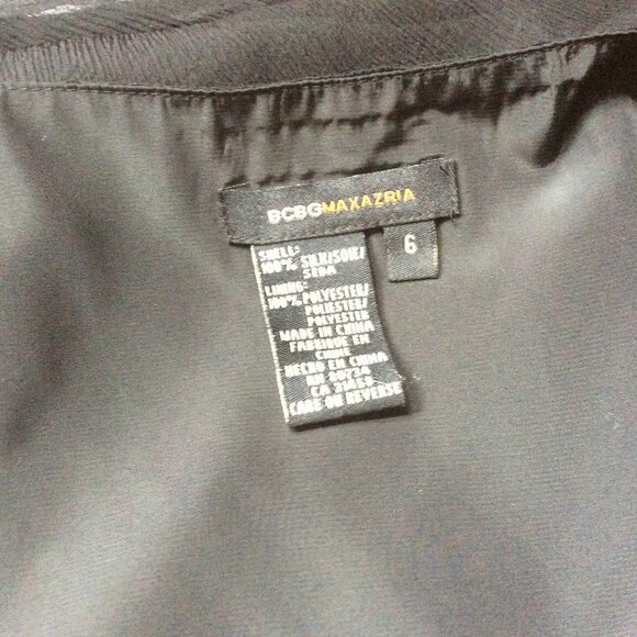 Early 2000 BCBG Maxazria Little black dress - silk chiffon - size 6 - Picture 5 of 5